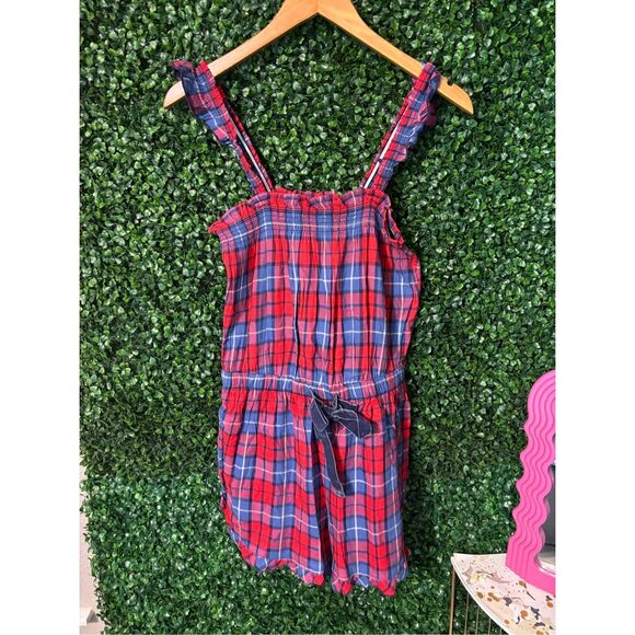 Aerie NWT Plaid Flannel Pajama Romper Sz Small - Picture 2 of 7